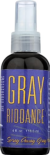 Gray Riddance Natural Hair Dye Color Spray - Vegan, Cruelty-Free, Ammonia-Free, Non-Toxic, Permanent, Brown Hair Color - 100% Gray Coverage with Organic...
