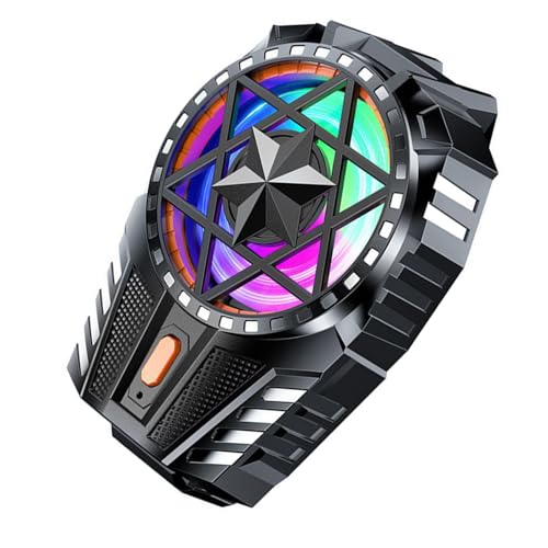 X112 Semiconductor Heat Sink 3 Gear Adjustable Phone Cooling Fan with Light & Back Clip Low Noise Cooling Heatsink