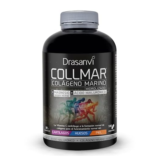 Drasanvi Colmar Colágeno Marino Hidrolizado con Magnesio, Ácido Hialurónico y Vitamina C - 180 Tabletas