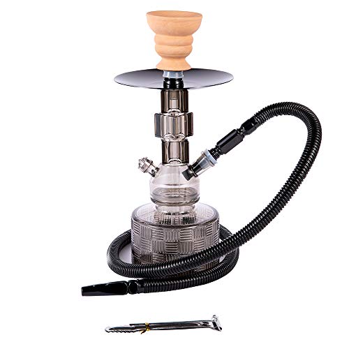 Hookah Hookah Set Hooka Hookahs Hookah Set with Everything Portable Hookah Pipe Hookah Complete Set Narguile Hookah Shisha (Black 1)