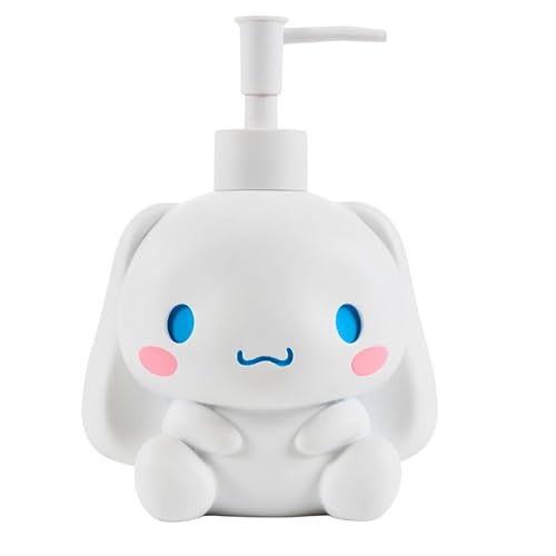 Cinnamoroll Soap/Lotion/Hand Sanitizer Resin Pump Dispenser, 12 Ounces, (Officially Licensed Product) by Franco Collectibles - Light Blue - Cinnamoroll Pump Dispenser