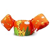 Qshare-アームリング 子供用 腕 浮き輪 軽量 幼児 プール 2～6歳 パドルジャンパー 水着型救命胴衣 便利 ライフジャケット 浮き輪 強い浮力 水泳練習用具 水遊び スイミング 補助具 男女兼用 フリーサイズ 専用収納袋付き (キリン)