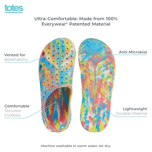 Image of Totes Kids' Everywear Lightweight Waterproof Contoured Splash and Play Clog Sandals with Strap