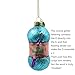 Handmade Holiday Decoration for Crocheter & Yarn Lovers, “I’m Hooked” Glittery Yarn Ball Glass Blown Ornament for Christmas Tree