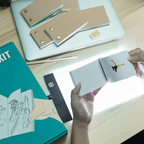 Flip Book Kit, Neeho Flipbook Kit With Light Pad For Drawing And Tracing With 300 Sheets Premium Pre-Drilled Flipbook Paper, Led Lightbox For Making Animation Flipbooks With Binding Screws #TOP5