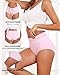 RHYFF Womens Underwear Cotton Lace Panties High Waist Panty Soft Breathable Ladies Hipster Full Coverage Briefs S-3XL（R6006S-Pink）