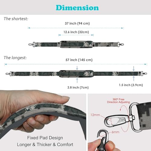 Image of ZINZ Bag Shoulder Strap, Padded Adjustable Shoulder Strap Replacement