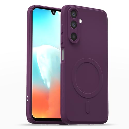 Image of Pikkme Back Cover for Samsung Galaxy M17 5G / A17 5G / F17 5G Soft Matte Silicone Mag-Safe Design (Mag-Safe Not Support) Camera Protection | Slim Fit Bumper Cover (Purple)