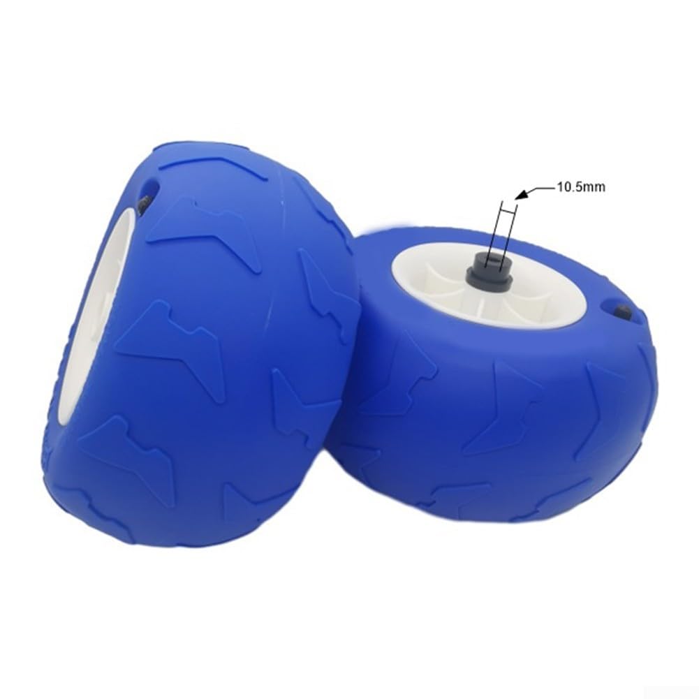 2 ruote di ricambio per carrello da spiaggia, pneumatici a palloncino da 22 x 11,4 cm, per carrello kayak, ampie ruote di sabbia da campeggio, pneumatici ad aria in PVC con mozzo