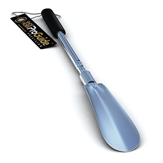 Professional Long Handled Shoe Horn | Telescopic, Extendable & Collapsible | Metal, Stainless Steel - Twist & Lock at 31 Inch | Now Improved & Upgraded For 2020