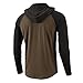 Demucy Mens Hoodies Shirt Casual Athletic Workout Fashion Hooded Lightweight Jersey Sweatshirt Long Sleeve with Drawstring ARMY/DARK GRAY XL