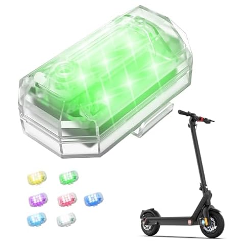 AtfArt 2Pcs Electric Scooter Lights Vibration Induction Colorful Skateboard Lights Safety Cycling Scooter Lights for Night Riding Scooter Accessories for Scooter Bike Motorcycle(Vibration Style) Cover
