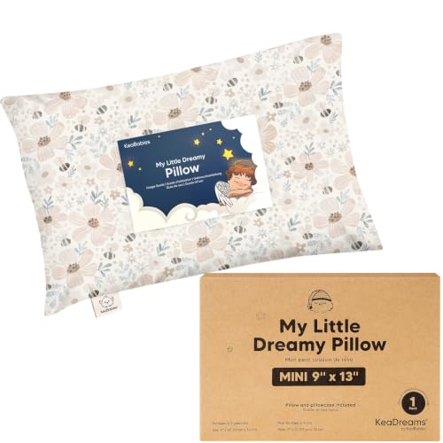 Mini Toddler Pillow with Pillowcase, 9x13 My Dreamy Pillow, Flora Vale