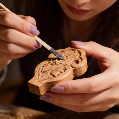 50 Stück Schleifstäbchen Doppelendige Streichhölzer, 150/280 Körnung Schleifstäbchen Fein Doppelseitig Streichholzschleifstäbchen Feines Für Gundam Modellbau Holzhandwerk Nagelkunst Polieren