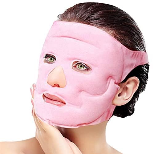 SIMESTICH Magnetic Gel Face Mask – Reusable Cooling Ice Mask with Magnetic Stones & Elastic Strap | Soothing Face & Eye Relief, Soft Washable Breathable Cover for Women, Cold Therapy for Puffy Eyes, Skin-image-44