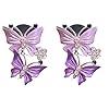 2Pcs Butterfly Car Air Vent Clip Car Fragrance Car Diffuser Air Freshener Rhinestone Car Bling Accessories (Purple) #5