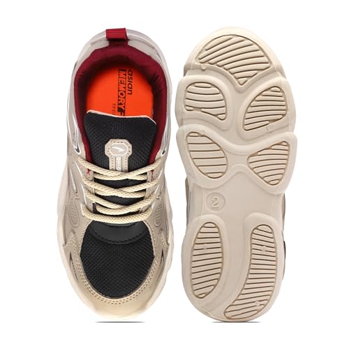 Image of ASIAN Kids VISION-02 Stylish Casual Chunky Sneakers with Laces for Boys, Trendy and Comfortable Shoe Perfect, Walking, and Outdoor Play, Lightweight and Durable Design Suitable for Kids