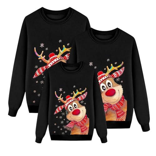 SKFLABOOF Weihnachtspullover Damen,Weihnachtspullover Familie Set...