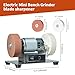 XSORANDA Mini Bench Grinder,Knife grinder,Electric Blade Sharpener with 2 Ceramic Grinding Wheel,Powerful Bench Grinding Machine for Metal, Wood, Knife Making.6.3 x 3.5 inch metal Base.