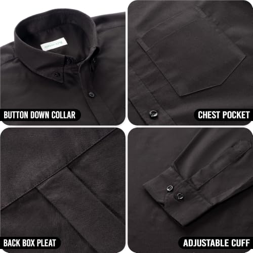Image of Cotton King Mens Shirts | 100% Cotton Long Sleeve Shirts for Men | Button Down Shirt Men | Oxford Mens Dress Shirt