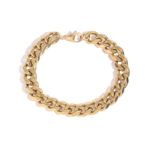 18K gold Cuban minimalist and elegant bracelet, detachable bracelet adds infinite charm to men's and women's fashionable jewelry