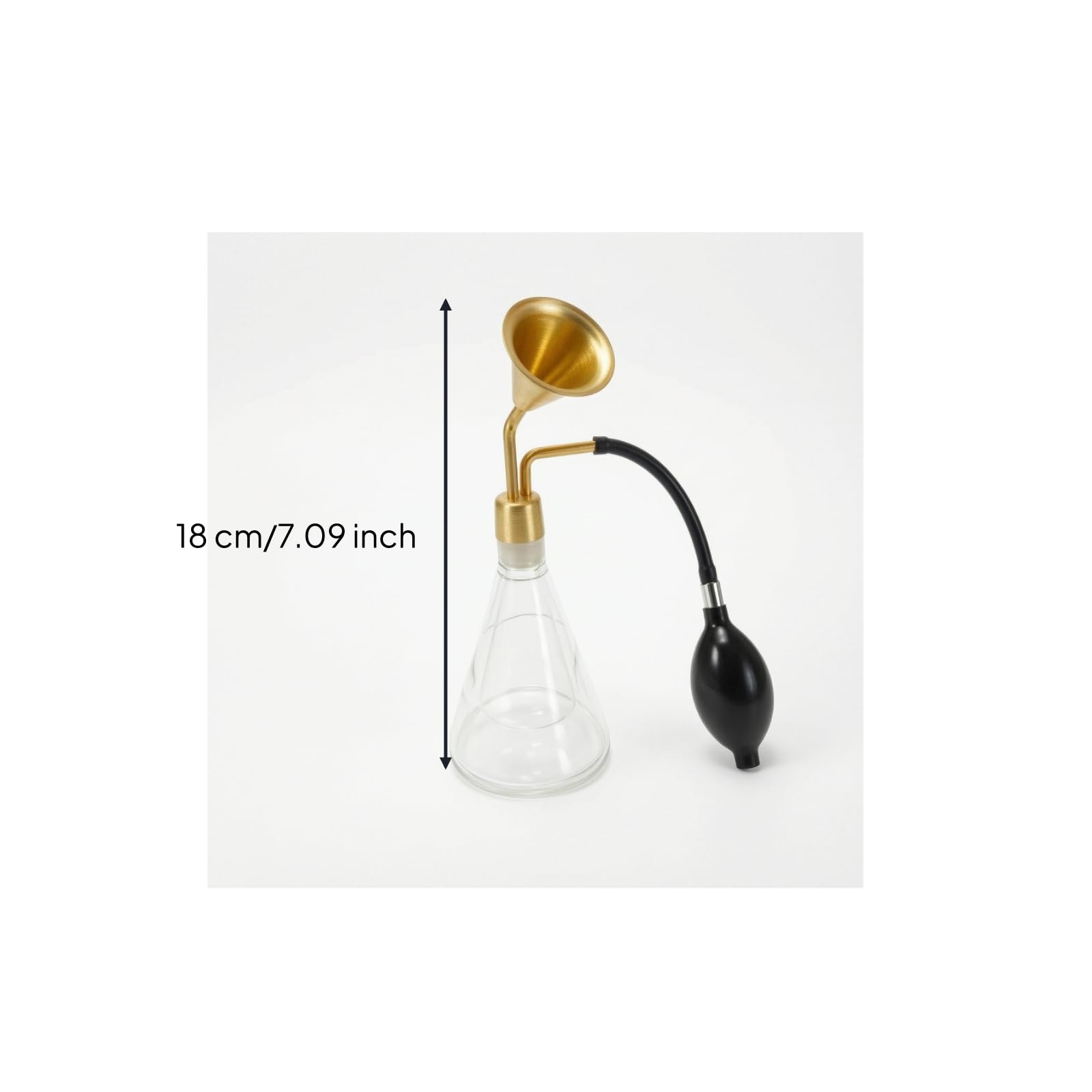 Aroma Flasche Glas Duftspender Sprühflasche Parfümflakon mit Schlankem Hals Und Stabilem Unterteil für Zuhause Büro, Innenflasche Transparent + Langer Airbag