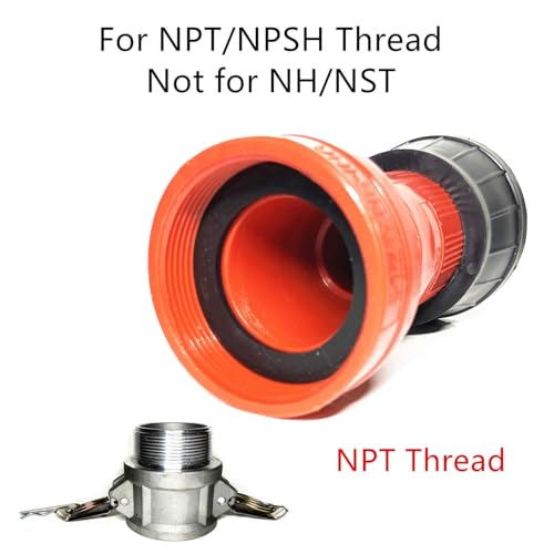 Image of SAFBY Fire Hose Nozzle Thermoplastic Fire Equipment Spray Jet Fog (1.5 inch NPSH /NPT)