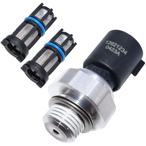 OSKYUO Engine Oil Pressure Sensor with Filter Compatible with 09-20 Chevy Chevrolet Avalanche Silverado 1500 2500 3500 Express Suburban Camaro Tahoe Cruze GMC Savana Yukon Cadillac Escalade 12673134 Cover
