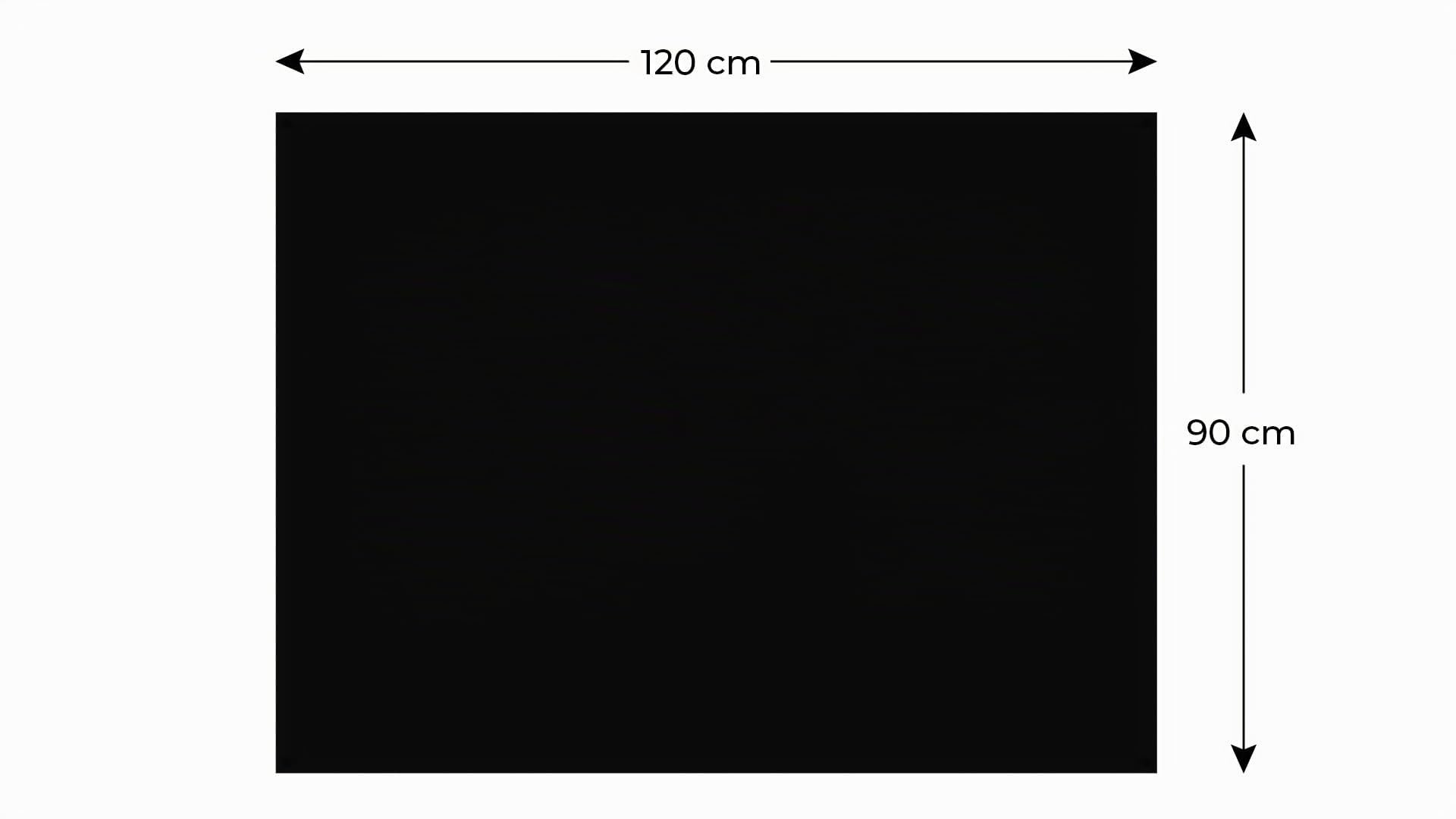 ALLboards Rahmenloses SLIMboard - Kreideoberfläche - 120x90 cm + GRATIS