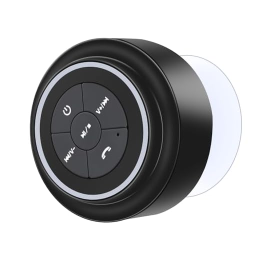 Bluetooth Shower Speaker, Portable Bluetooth Wireless Waterproof Speaker for Pool, Floating IP67 LED Light Bathroom Speaker with Suction Cup, Built in Mic, for Camping Beach Travel