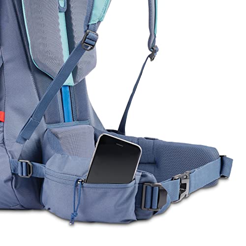 Image of High Sierra Pathway 2.0 Backpack with Hydration Storage Sleeve, for Hiking, Biking, Camping, Traveling, Arctic Blue, 60L