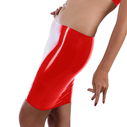 Brand New Red Latex Gummi Rubber Long Skirt Hot (one size)4