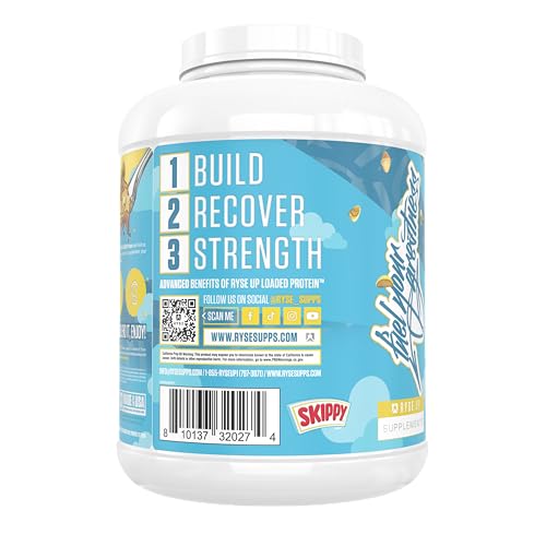 Image of RYSE Loaded Protein Powder - Skippy Peanut Butter - 25g Whey Protein Isolate & Concentrate with Prebiotic Fiber & MCTs - Low Carb, Low Sugar, Digestive-Friendly - 54 Servings / 4 lb Tub