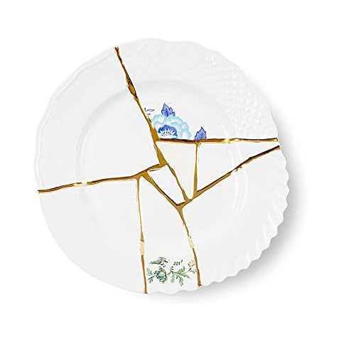 Seletti Kintsugi Piatto piano porcelana oro 24k mod. 3 Cover