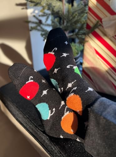 Image of WARRIOR APACA SOCKS - Alpaca Wool Thick Fun Novelty /Camp Socks for Men & Women - Cozy Soft, Warm and Hypoallergenic 1-Pair (Holiday Ornament, Large)