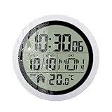 Oldmoom Badezimmer Uhr - Saugnapf Badezimmer | LCD Display Zimmer Deko Dusche Accessoires Für Erwachsene Kinder Apartment Wohnung Schlafzimmer Wohnzimmer