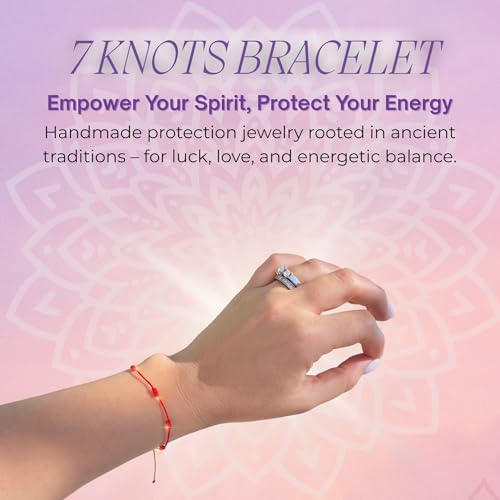 Red String Bracelet – 7 Knot Protection Amulet & Evil Eye Bracelet. Handmade Adjustable. Good Luck Red cord. Waterproof Jewelry. Gift for Men & Women2