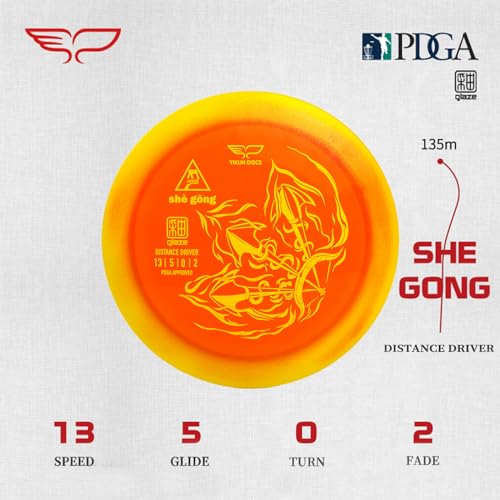 image for yikundiscs Yikun Professional PDGA Disc Golf Stable Distance Driver 17