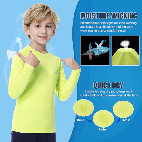 GarBull Kinder UV Shirt UPF50+ Schwimmshirt Badeshirt Langarm Schnelltrocknend Rashguard Rash Vest für Jungen