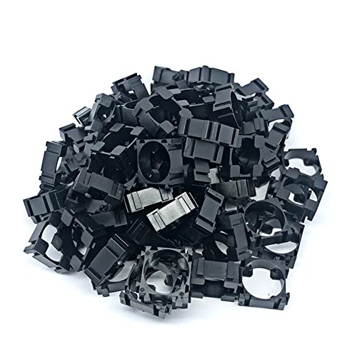 FOWIUNYE 100 Pcs 18650 Lithium Battery Cell Holder Battery Storage Box Cell Spacer Bracket Stand Plastic Battery Pack Bracket Cylindrical Cell Battery Stand for DIY Fixed 18650 Battery
