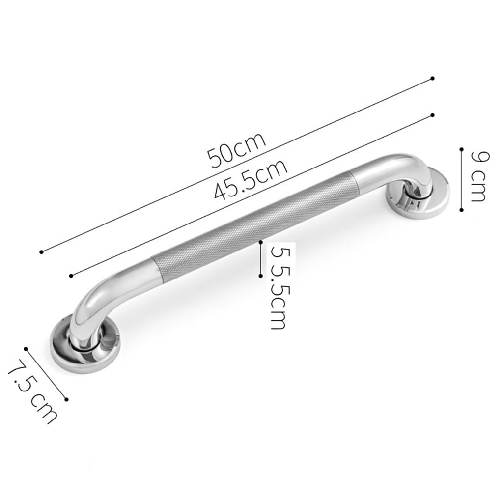 Maniglioni Antiscivolo In Acciaio Inox For Doccia, Corrimano Di Sicurezza For Bagno Ad Alta Resistenza, Maniglia For Disabili Montata A Parete, For Anziani E Anziani Che Soffrono Infortuni(50cm)