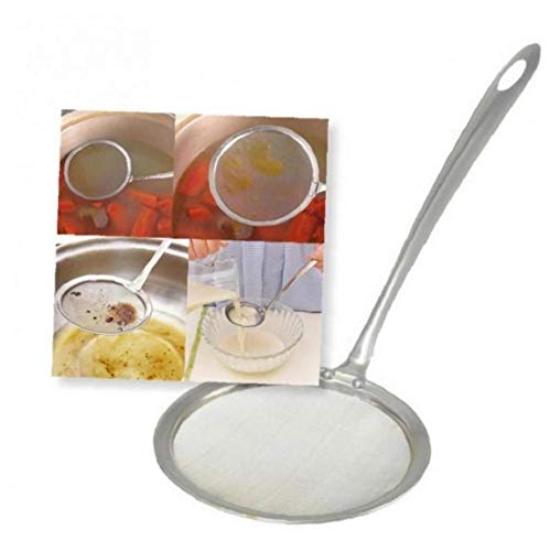 Lankater 1pc Filter Spoon, Fryer Skimmer Spoon, Stainless Steel Oil Filter Colander Spoon, Cooking Oil Filter Spoon, Hot Pot & Soup Pot Oil Strainer Spoon