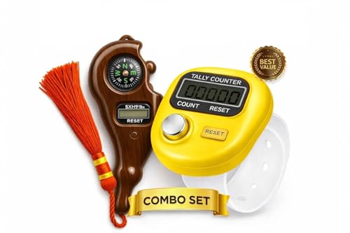 Image of EDNITA Tally Counter for Chanting Mantra | Counter mala jaap | naam jap Counter | jaap Counter | Random Color | japa Counter (Compass Counter with Mini)