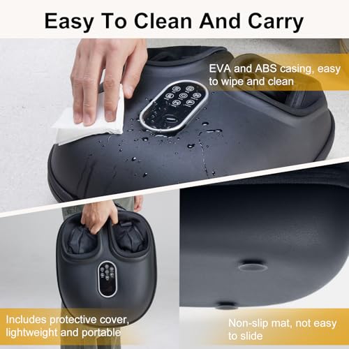 Image of NEWBULIG Foot Massager Machine with Heat, Air Compression and Deep Kneading, 6 Modes Shiatsu Foot Massager for Muscle Relief, Gifts for Women, Men and Parents