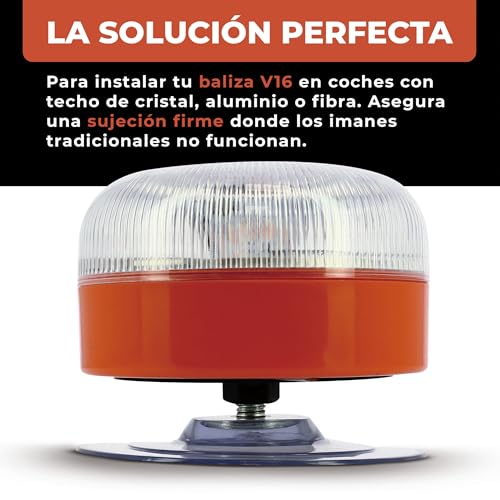 Soporte ventosa con placa metálica V16