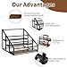 YQBRAO Coffee Syrup Rack Organizer, 3-Tier 12 Bottles Syrup Rack for Coffee Bar,Syrup Stand for Kitchen Coffee Station,Syrup Holder,Liquor Bottle Display Shelf