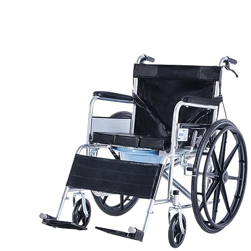 車椅子折りたたみ高齢者トイレ付き多機能ライト障害者障害者高齢者歩行車 (紺)