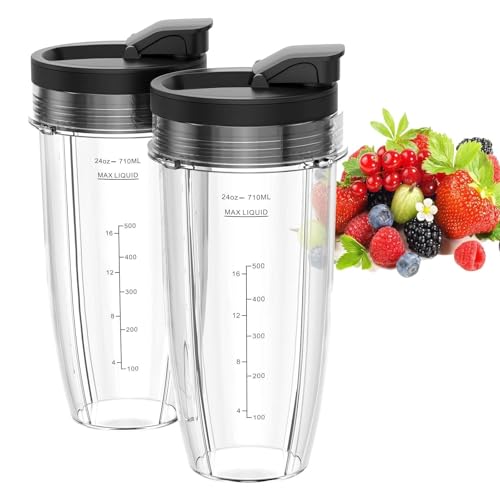 2 pack vasos de licuadora para Ninja 24 oz compatibles miniatura 1