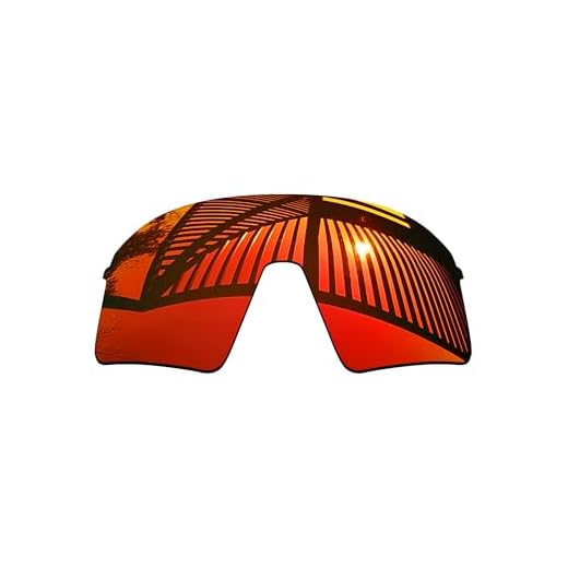 MYCOURAG Lentes de reposição polarizadas com proteção UV para óculos de sol Oakley Stunt Wing OO9519 – Vermelho fogo espelhado revestido polarizado