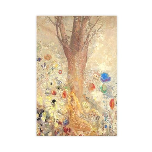 Poster Bouddha Odilon Redon, décoration murale zen pour bureau et chambre